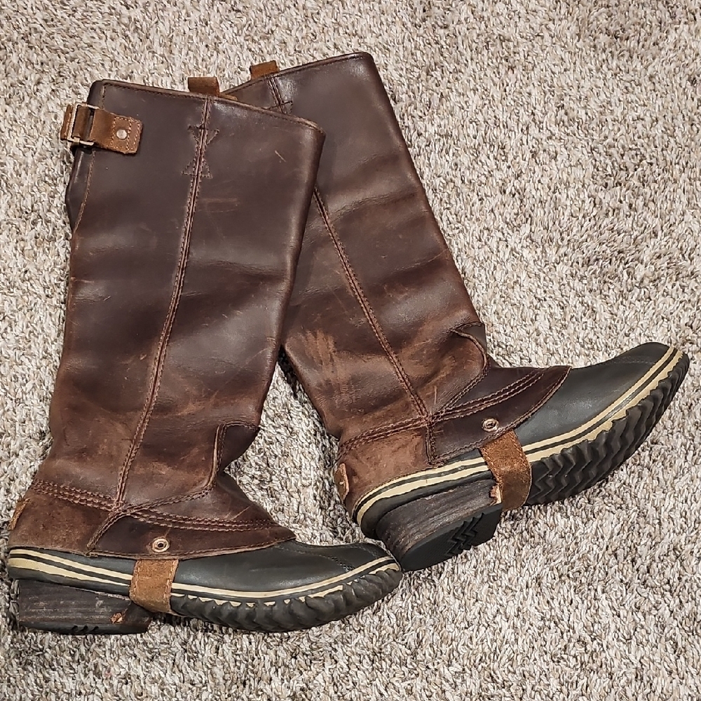 Sorel Women's Heeled Boots - Brown and Black